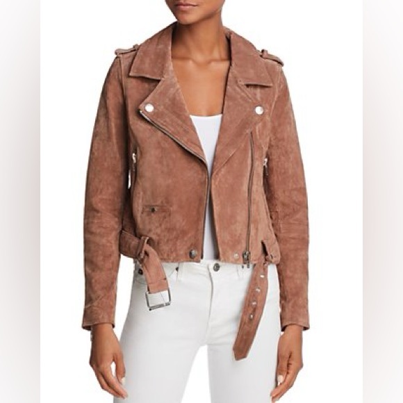 BLANKNYC Morning  Suede Moto Jacket French Taupe Sz S - Picture 2 of 11